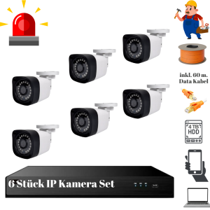 6'er Pack HD Überwachungskamera. 4 TB HDD und DVR Speichergerät Komplett Set, Inkl. Installation in Berlin
